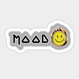 Mood: Fire Smiley Sticker